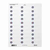Étiquette Bullseye Frenchie (Feuille entière)