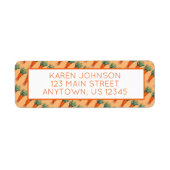 Étiquette Bunch de carottes Orange Vegetable Veggie Garden (Devant)