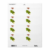 Étiquette Bunch de raisin (Feuille entière)