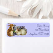 Étiquette Bunnies vintages de Pâques (En situation)