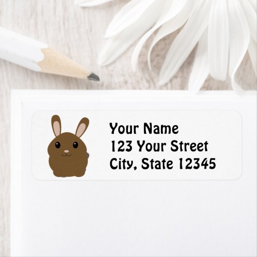 Étiquette Bunny Brown (En situation)