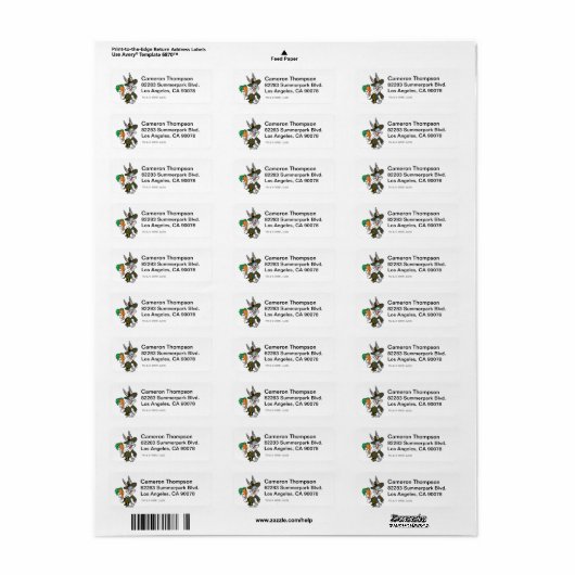 Étiquette BUNNY™ Pilgrim Thanksgiving (Feuille entière)