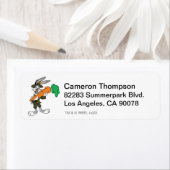 Étiquette BUNNY™ Pilgrim Thanksgiving Carrot (En situation)