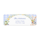 Étiquette Bunny Rabbit Boy Baby Shower Return Address Label (Devant)
