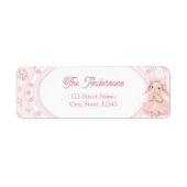 Étiquette Bunny Rabbit Girl Baby Shower Return Address Label (Devant)