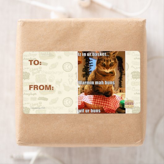 Étiquette Buns de mah Warmin (En situation)