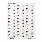 Étiquette Burgundy Blush Rose Floral Mariage Blank Adresse (Feuille entière)