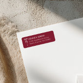 Étiquette Burgundy Bow Return Address Label
