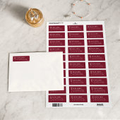 Étiquette Burgundy Bow Return Address Label