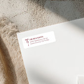 Étiquette Burgundy Bow Return Address Label