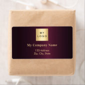 Étiquette Burgundy logo entreprise retour adresse expédition (En situation)