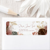 Étiquette Burgundy Monstera Gold Stardust Botanical (En situation)