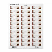 Étiquette Burgundy Monstera Gold Stardust Botanical (Feuille entière)