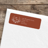 Étiquette Burgundy Wedding Monogram Script Floral