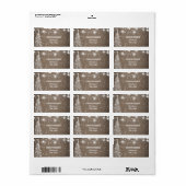 Étiquette Burlap Rustique Étoiles chatoyantes Arbre de Noël (Feuille entière)