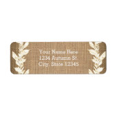 Étiquette Burlap rustique & Faire-part de mariage (Devant)