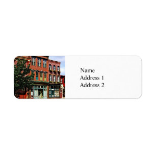 Étiquette Burlington NJ - Rue dans le quartier historique