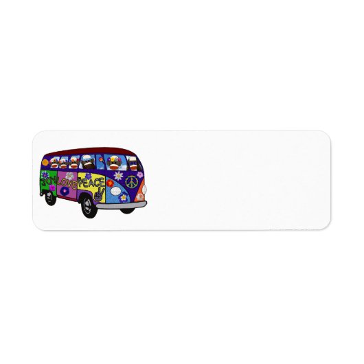Étiquette Bus de la Paix du Singe Chaussette (Devant)