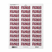 Étiquette Bus de Londres (Feuille entière)