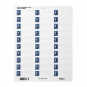 Étiquette Buse de la queue rouge (Feuille entière)