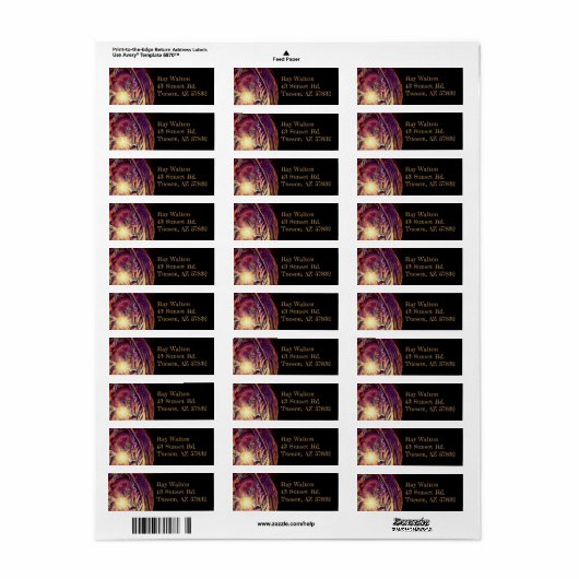 Étiquette Buse solaire (Feuille entière)