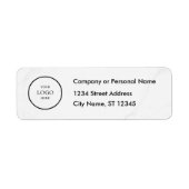 Étiquette Business Logo Custom Return Address Label (Devant)