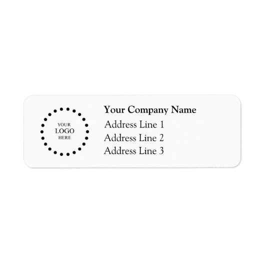 Étiquette Business Logo Custom Return Address Label (Devant)