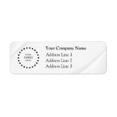 Étiquette Business Logo Custom Return Address Label (Devant)