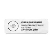Étiquette Business Logo Custom Return Address Label (Devant)