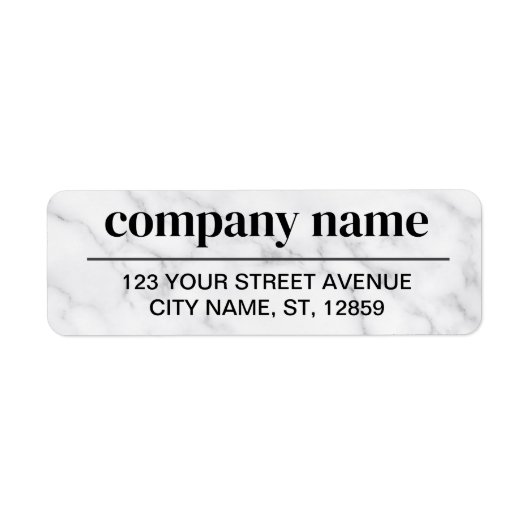 Étiquette Business Logo Custom Return Address Label (Devant)