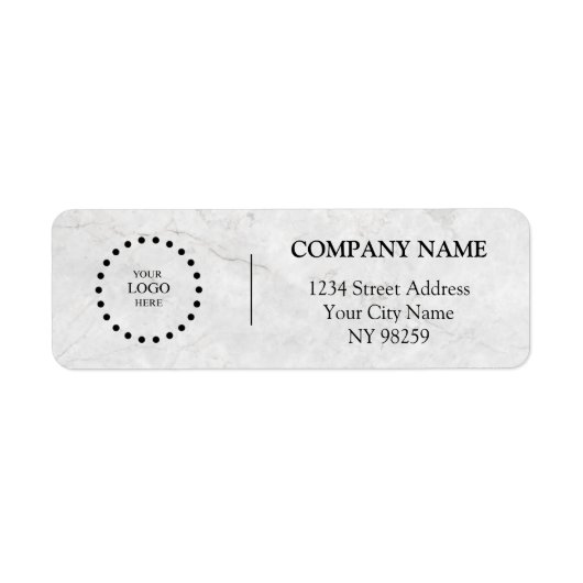 Étiquette Business Logo Custom Return Address Label (Devant)