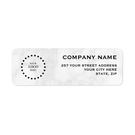 Étiquette Business Logo Custom Return Address Label (Devant)