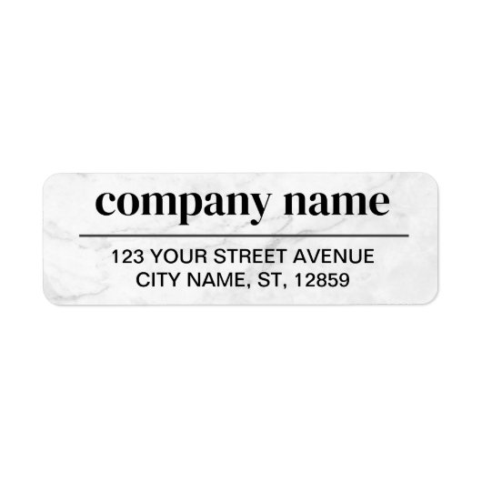 Étiquette Business Logo Custom Return Address Label (Devant)