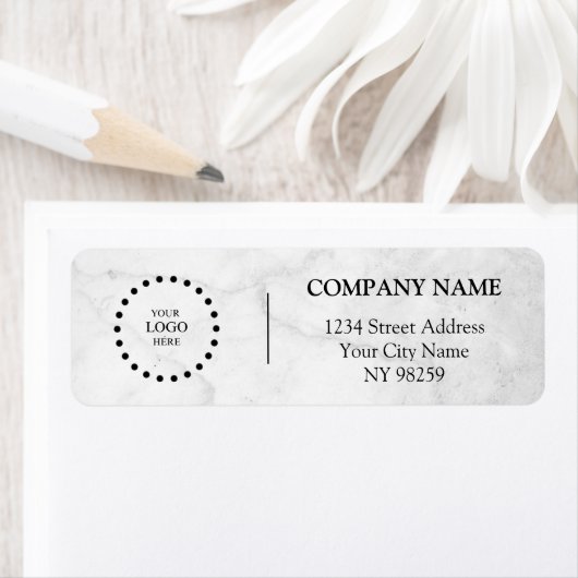 Étiquette Business Logo Custom Return Address Label (En situation)