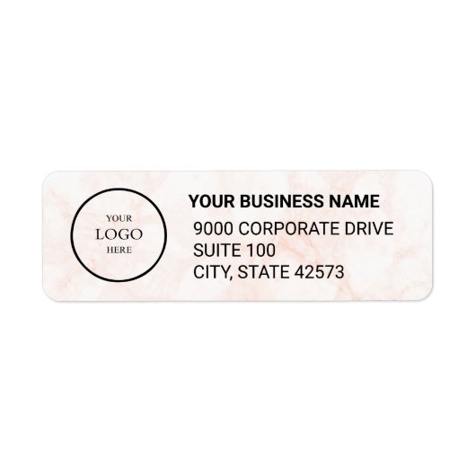 Étiquette Business Logo Custom Return Address Label (Devant)