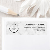 Étiquette Business Logo Custom Return Address Label (En situation)