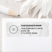 Étiquette Business Logo Custom Return Address Label (En situation)