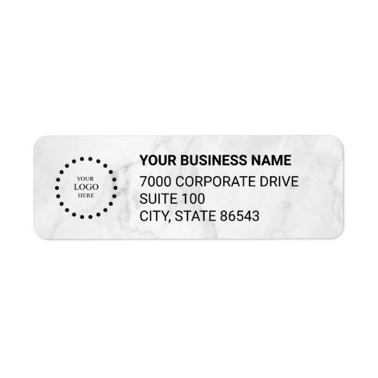 Étiquette Business Logo Custom Return Address Label (Devant)