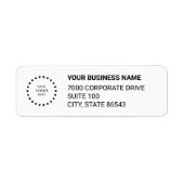 Étiquette Business Logo Custom Return Address Label (Devant)