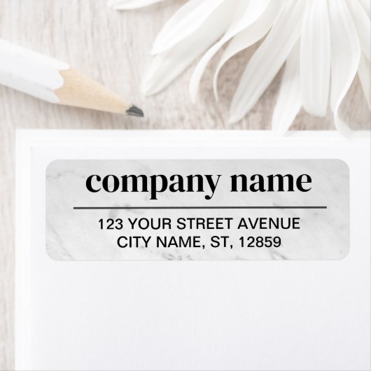 Étiquette Business Logo Custom Return Address Label (En situation)