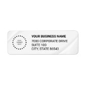 Étiquette Business Logo Custom Return Address Label (Devant)