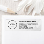 Étiquette Business Logo Custom Return Address Label (En situation)