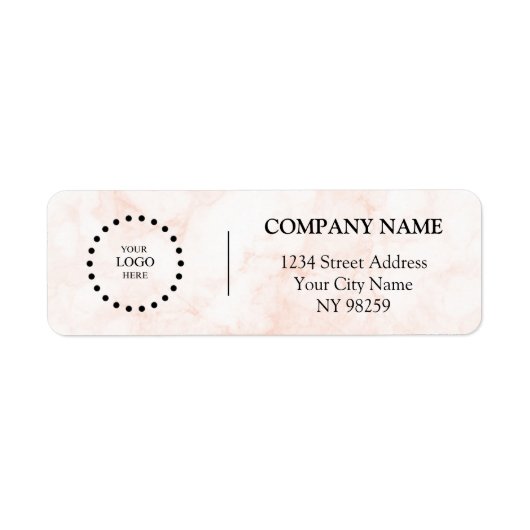 Étiquette Business Logo Custom Return Address Label (Devant)