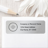 Étiquette Business Logo Custom Return Address Label (En situation)