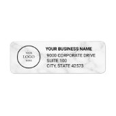 Étiquette Business Logo Custom Return Address Label (Devant)