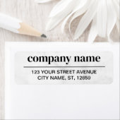 Étiquette Business Logo Custom Return Address Label (En situation)