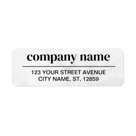 Étiquette Business Logo Custom Return Address Label (Devant)