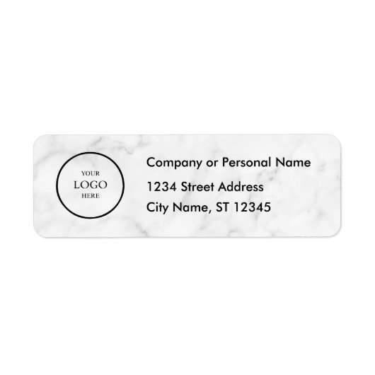 Étiquette Business Logo Custom Return Address Label (Devant)