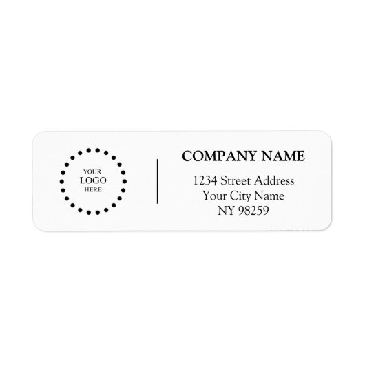 Étiquette Business Logo Custom Return Address Label (Devant)