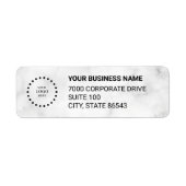 Étiquette Business Logo Custom Return Address Label (Devant)